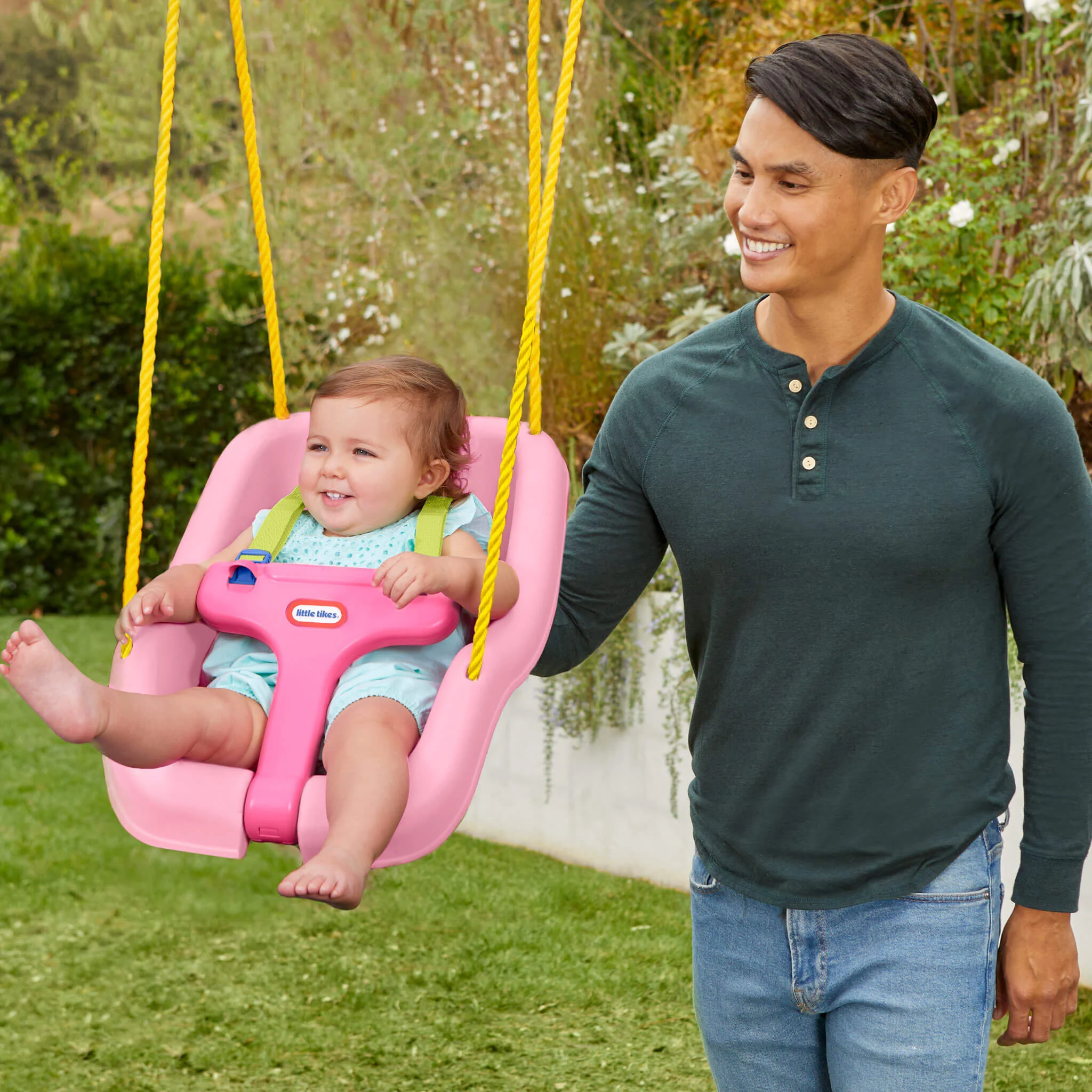 Little Tikes Pink – 2-in-1 Snug 'n Secure Swing - Image 2