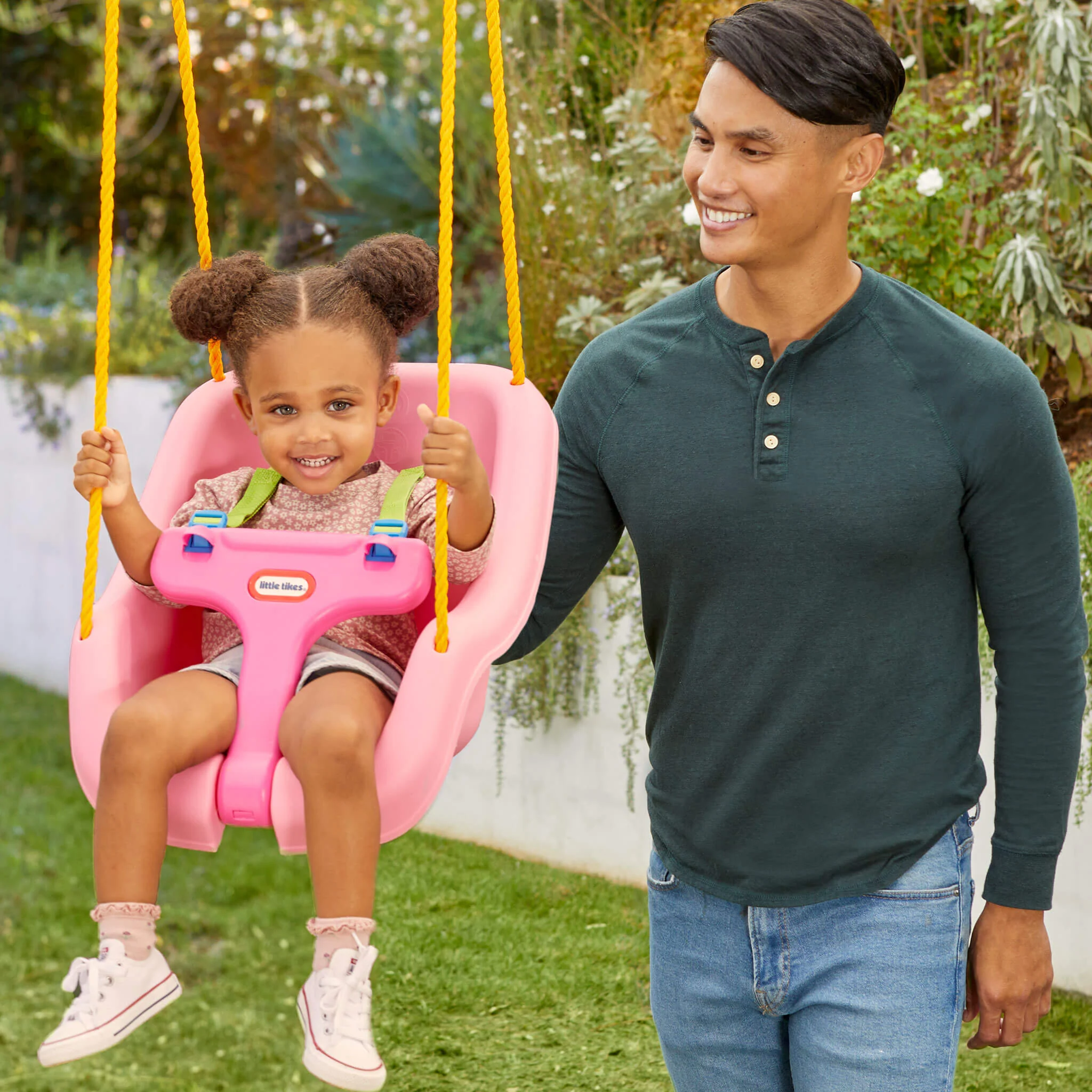 Little Tikes Pink – 2-in-1 Snug 'n Secure Swing - Image 3